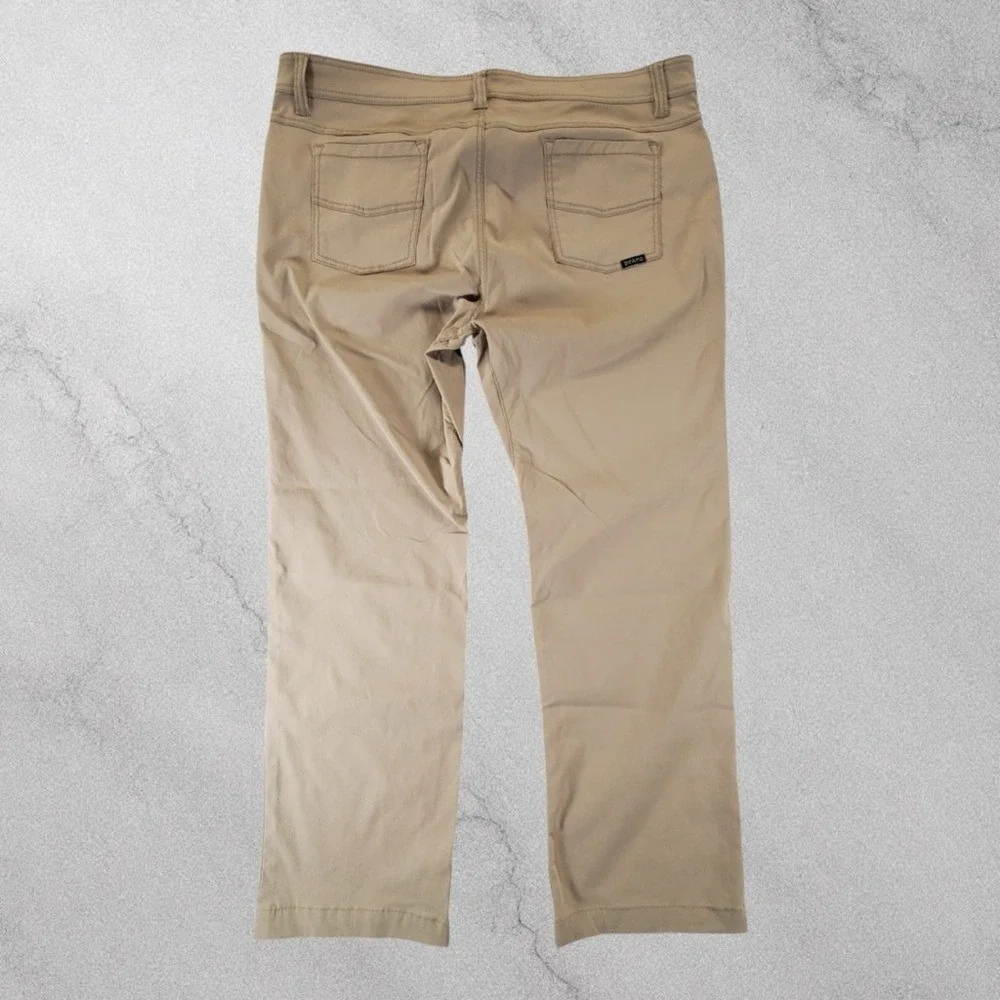 Prana Pants Mens 40x30 Tan Slim Fit Hiking Outdoor Casual Performance Golf Khaki